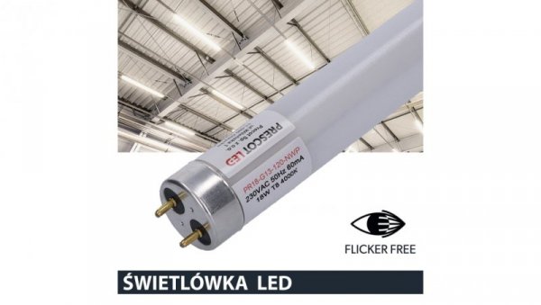 Świetlówka led T8 G13 120cm 18W 4000K 2100lm PC Prescot Flicker free