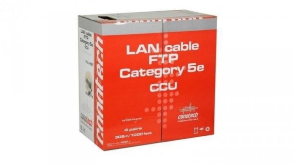 Kabel teleinformatyczny skrętka CAT. 5e FTP CU 4x2xAWG24 /305m