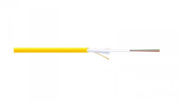 Kabel światłowodowy uniwersalny 12 włókien SM 9/125 OS2 G652D 1500N LS0H B2ca żółty DK-B3912-SC-Y-1 /bębnowy/