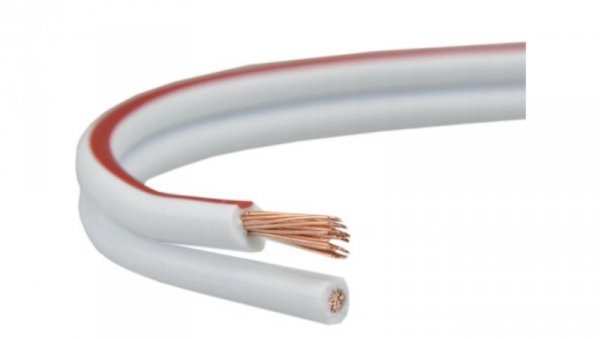 Przewód głośnikowy SMYp 2x1 biały CU miedź Elektrokabel 100m