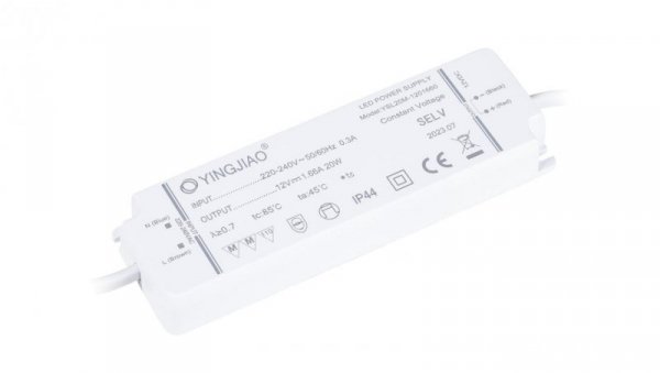 Zasilacz stałonapięciowy LED Yingjiao YSL20M 12V 1,66A 20W IP44