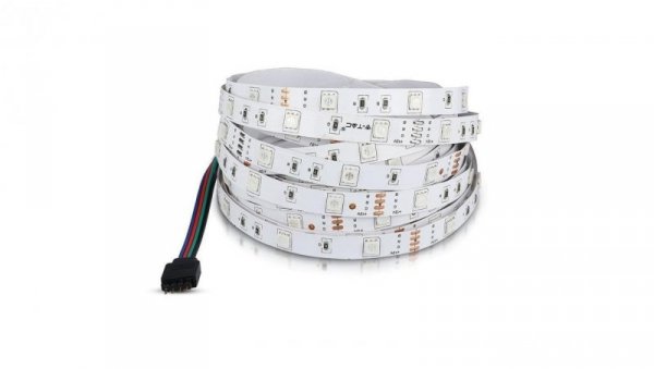 Taśma 150x LED RGB 5050 4.8W/mb wielokolorowa IP20 12V op=5m V-TAC VT-5050