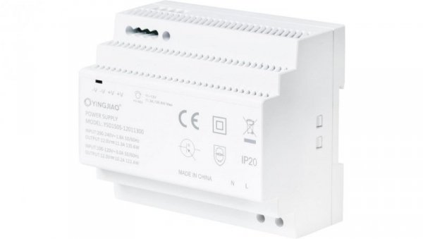 ZASILACZ IMPULSOWY NA SZYNĘ DIN YINGJIAO YSD150S-12011300 12V/136W/11,3A