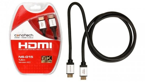 Kabel HDMI Conotech NS-015 8K ver. 2.1 - 1,5m