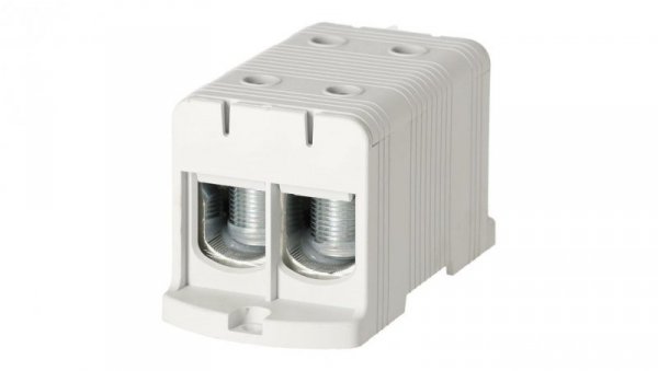 Blok rozdzielczy odgałęźny 2-polowy Al/Cu 35-240mm2 (max. 240mm2) na szynę TH35 szary FJ-E240/2 HEDO