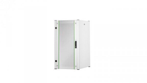 Szafa sieciowa stojąca Hyper Pro 19 22U rack 600x800, drzwi przód szyba, szary, 1000kg DN-51004