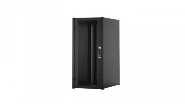 Szafa sieciowa stojąca Hyper Pro 19 26U rack 600x1000, drzwi przód perforacja, czarny, 1000kg DN-51018-P-B