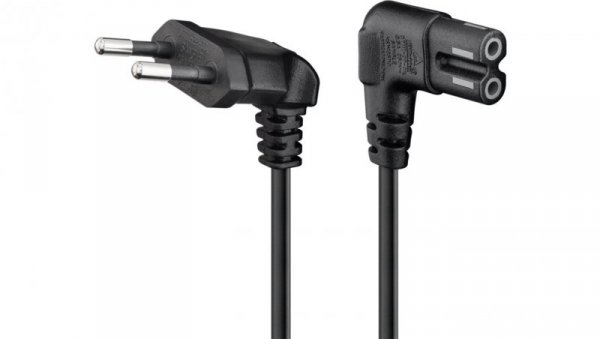Kabel przyłączeniowy Euro, 1 m, czarny - Długość kabla 1 m