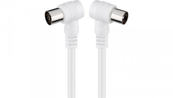 Kabel antenowy kątowy ( 70 dB), podwójne ekranowanie - Długość kabla 5 m