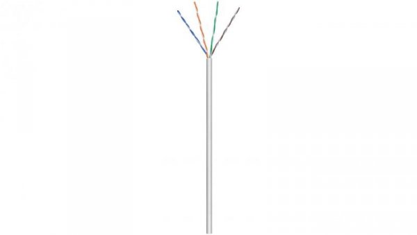 CAT 5e kabel sieciowy, U/UTP, Szary - Długość kabla 100 m