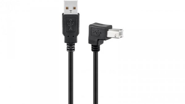 Kabel USB 2.0 Hi-Speed, Czarny - Długość kabla 0.5 m