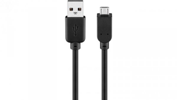 Kabel USB 2.0 Hi-Speed, czarny - Długość kabla 0.3 m