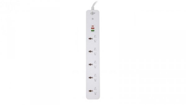 PRZEDŁUŻACZ SIECIOWY ELEKTRYCZNY UNIWERSALNY 5 GNIAZDEK 2 USB 1 Typ C 2M