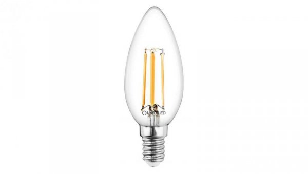 Żarówka LED E14 Świeczka B35 4W = 40W 470lm 3000K Ciepła 360 FILAMENT LUMILED