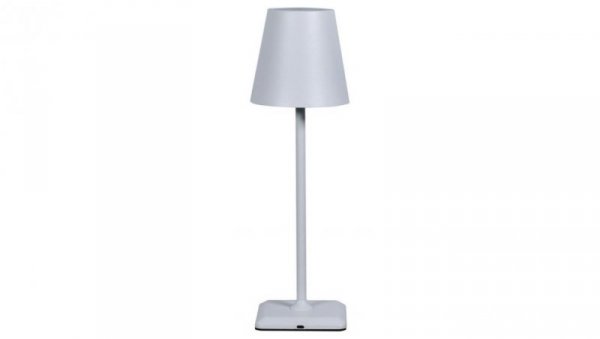lampka LED bezprzewodowa dotykowa stołowa klosz biała