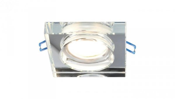 Punktowa oprawa sufitowa wpuszczana CRYSTAL Grande Silver IP20 kwadratowa szkło srebrna EDO777132 EDO