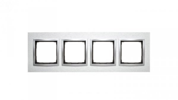 Simon 54 Nature Ramka poczwórna metal INOX KLASYCZNY DRN4/77