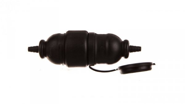 Adapter prosty wtyczka-gniazdo z pokrywą z/u 16A 2P AWA-WOGO czarny 51.80
