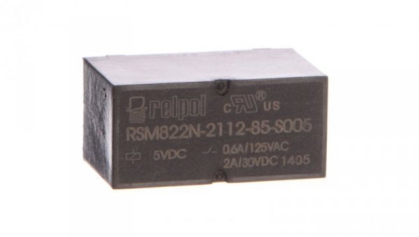 Przekaźnik subminiaturowy-sygnałowy 2P 0,6A 5V DC PCB RSM822N-2112-85-S005 2614638