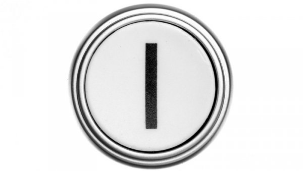 Napęd przycisku 22mm biały z samopowrotem bez adaptera symbol /I/ LPCB1118