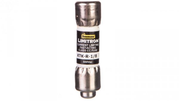 Wkładka bezpiecznikowa cylindryczna 0,125A 600VAC klasa CC Limitron KTK-R-1-8