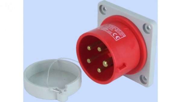 Wtyczka tablicowa prosta 16A 3P+N+Z 400V czerwona IP44 WTP 16 5 922030
