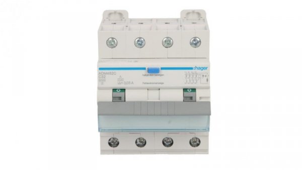 Wyłącznik różnicowo-nadprądowy RCBO 4P C32A 0,03A Typ A 6kA RCBO ADM482C