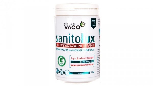 ECO Sanitolux Bioaktywator do oczyszczalni i szamb 1000g /naturalne enzymy 1x na 8 tygodni/ DV72