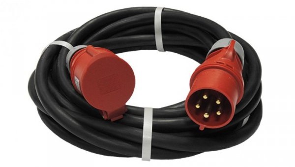 Przedłużacz budowlany trójfazowy elCORD CEE 32A 400V IP44 25m H07RN-F 5G6 z wtyczką i gniazdem CEE 32A-5P IP44 30356250