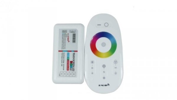Kontroler led RGBW RF 10A 120W 12VDC dotykowy biały 2,4ghz Wireless
