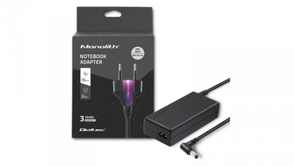 Qoltec Zasilacz do laptopa Asus 90W 19V 4.9A 5.5*2.5 +kabel zasilający