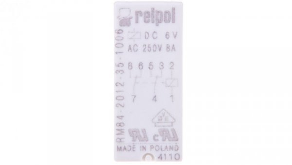Przekaźnik miniaturowy 2P 8A 6VDC PCB AgNi RM84-2012-35-1006 600333