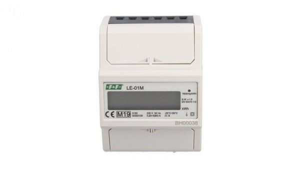 Licznik energii elektrycznej zgodność z MID 1-fazowy 100A 230V RS-485 MODBUS RTU wyświetlacz LCD LE-01M