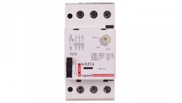 Wyłącznik silnikowy 3P 0,06kW 0,16-0,25A M250 1Z/1R 0,25 606821