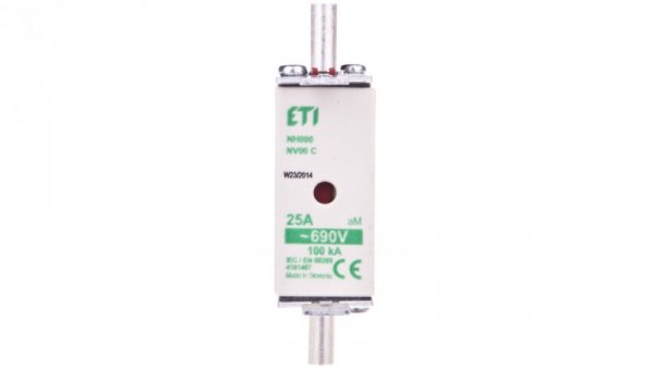 Wkładka bezpiecznikowa NH000 25A aM 690V 004181407