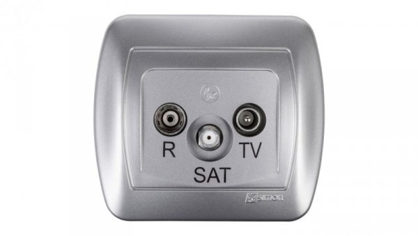 Simon Akord Gniazdo antenowe RD/TV/SAT koŮcowe aluminium metalizowane AAS/26