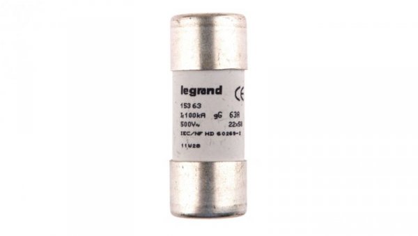 Wkładka bezpiecznikowa cylindryczna 22x58mm 63A gG (gL) 500V HPC 015363