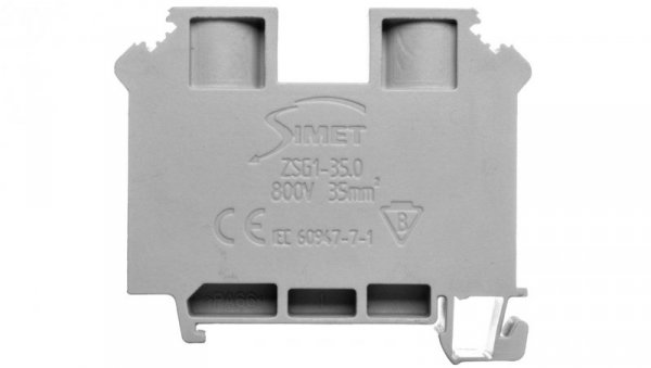 Złączka szynowa 2-przewodowa 2,5mm2 szara 037261 /50szt./