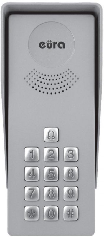 DOMOFON &#039;&#039;EURA&#039;&#039; ADP-36A3 &#039;&#039;INGRESSO BIANCO&#039;&#039; - 1-rodzinny, kaseta zewnętrzna z szyfrato