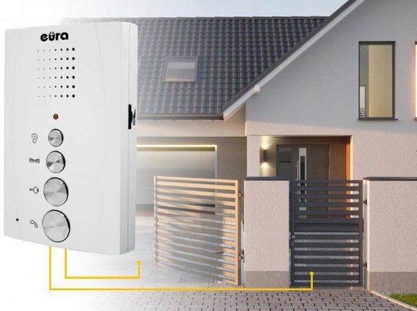 DOMOFON &#039;&#039;EURA&#039;&#039; ADP-51A3 &#039;&#039;DIFESA&#039;&#039; - 1-rodzinny, 2 unifony, interkom, biały