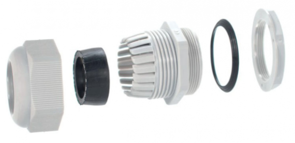 Dławnica kablowa z gwintem PG-9 jasnoszary (1szt.)