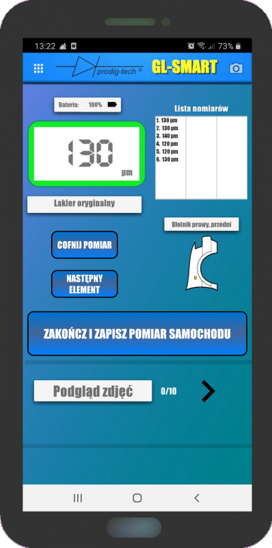 MIERNIK GRUBOŚCI LAKIERU GL-PRO-SMART-FAZ