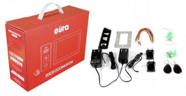 WIDEODOMOFON EURA VDP-97C5 czarny, lcd 7&quot;, wi-fi, czytnik zbliżeniowy, Tuya