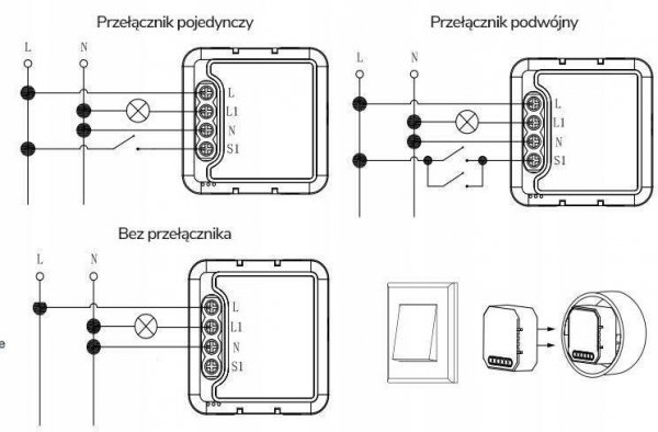 Moduł OXT mini ściemniacz 1 obwód ZigBee TUYA