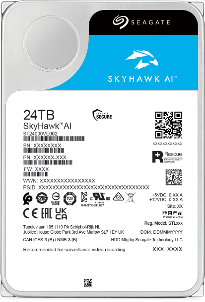 Dysk HDD Seagate SkyHawk AI ST24000VE002 24TB