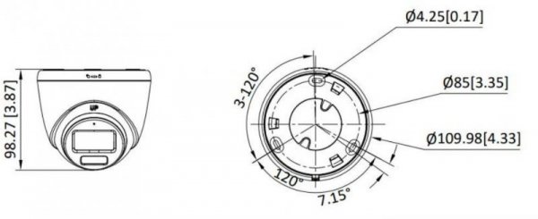 Kamera 4w1 Hikvision DS-2CE72DF3T-LFS(2.8mm)(O-STD)