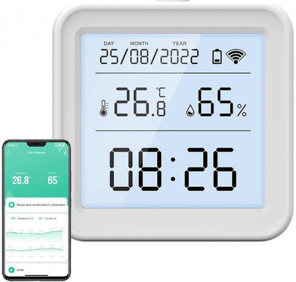 Inteligentny czujnik temperatury i wilgotności WiFi Gosund S6 LCD Tuya