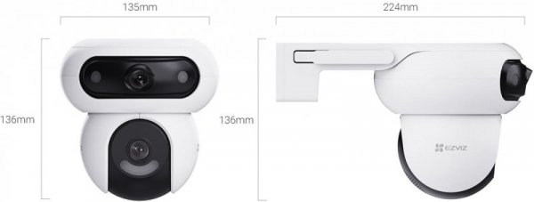 Kamera IP Ezviz HB90 z panelem solarny 8W dual 4MP+4MP Wi-Fi AOV