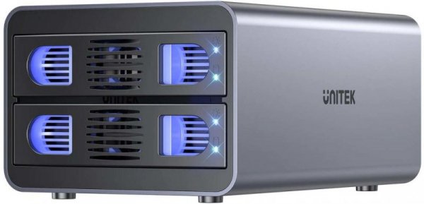 Unitek Obudowa RAID do dysku SATA 2.5&#039;&#039;/3.5&#039;&#039; – 4 tryby, 40TB, 5Gb/s