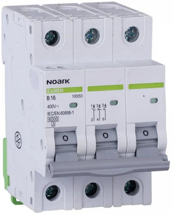 WYŁĄCZNIK NADPRĄDOWY 6 KA, C, 20A, 3P, Ex9BN 3P C20 Noark 100144